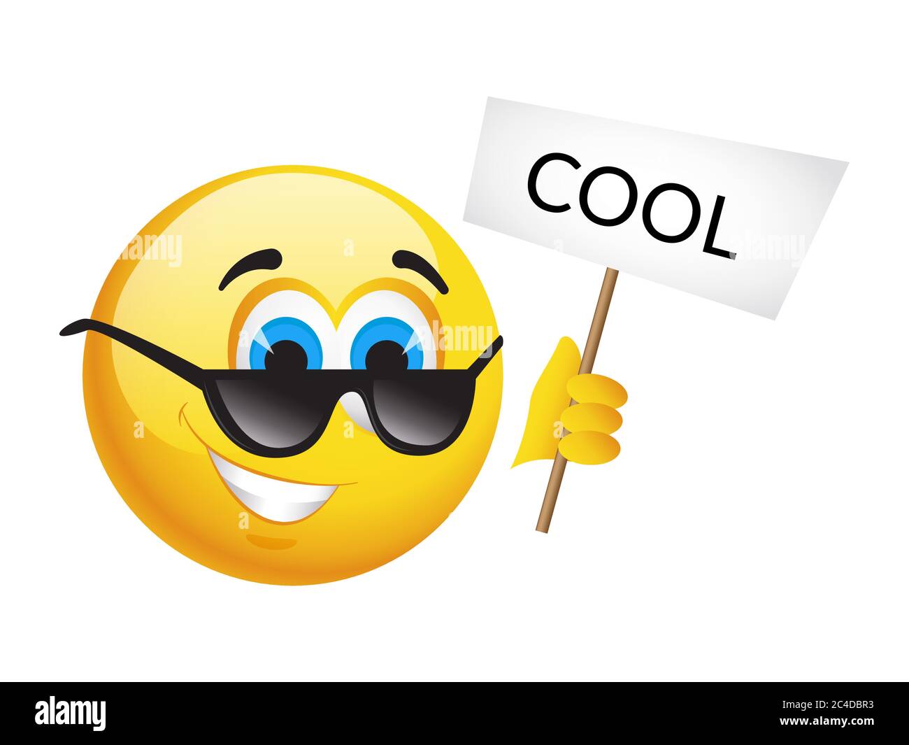 Yellow emoticons and emojis. Vector illustration in realistic style close-up Stock Vector