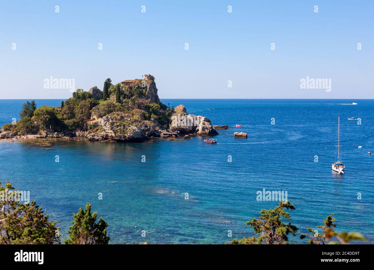 The Isola Bella island in Taormina, Italy Stock Photo