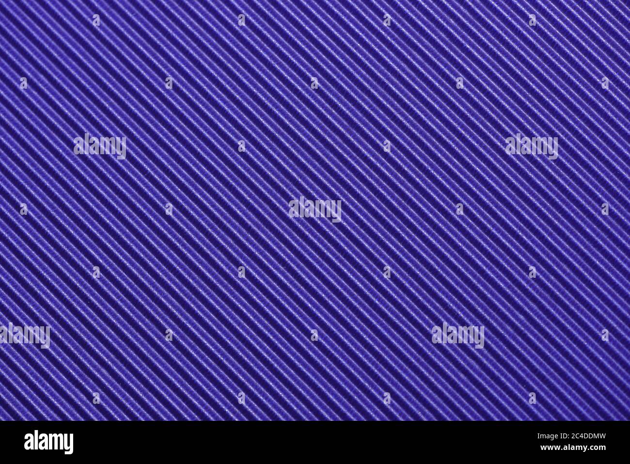 Textured corrugated striped cardboard blue Stock Photo