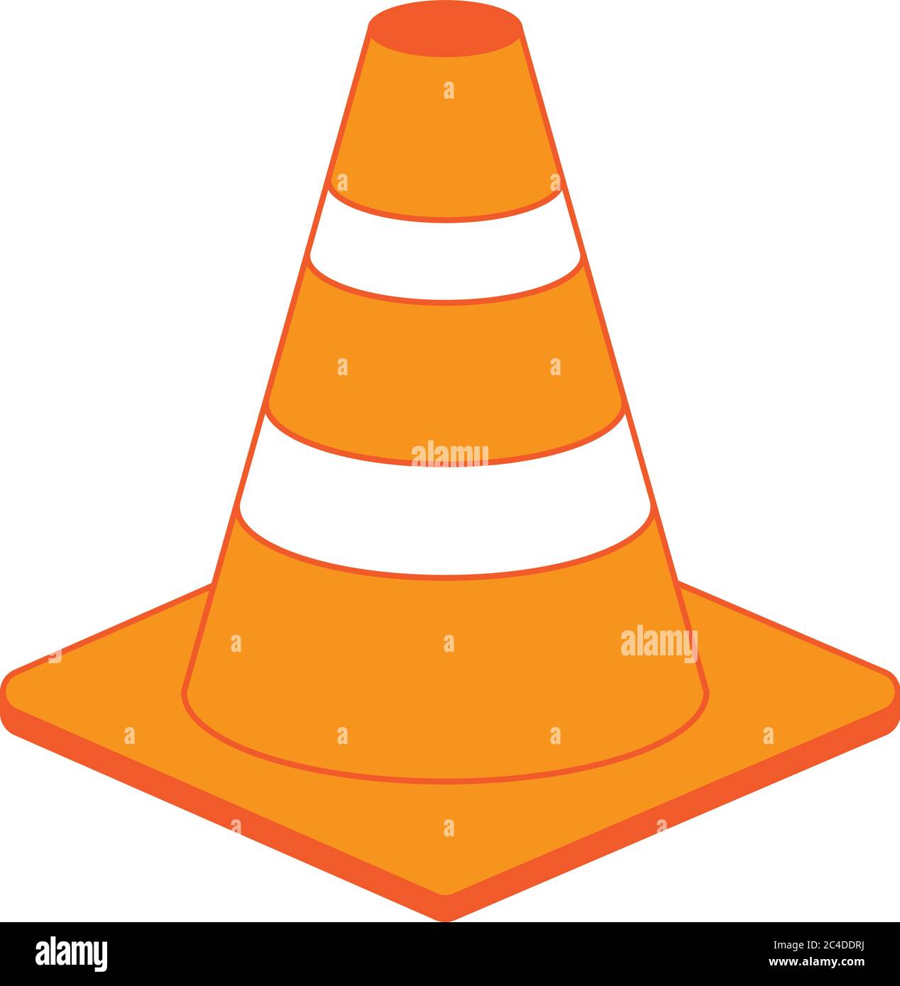 Orange road traffic cone icon vector Stock Vector Image & Art - Alamy
