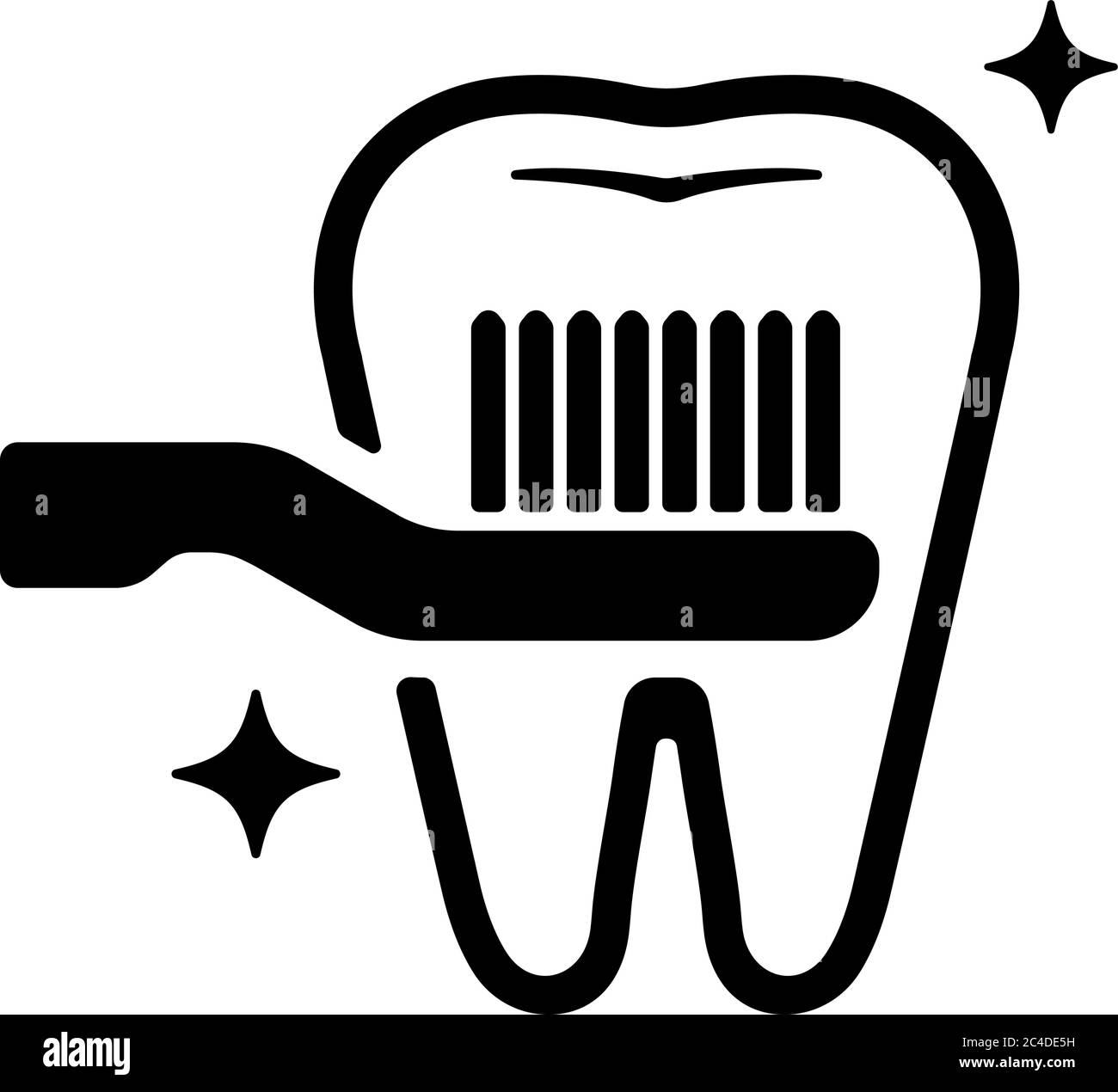 Dental care , Tooth related icons illustration / toothbrush Stock Vector