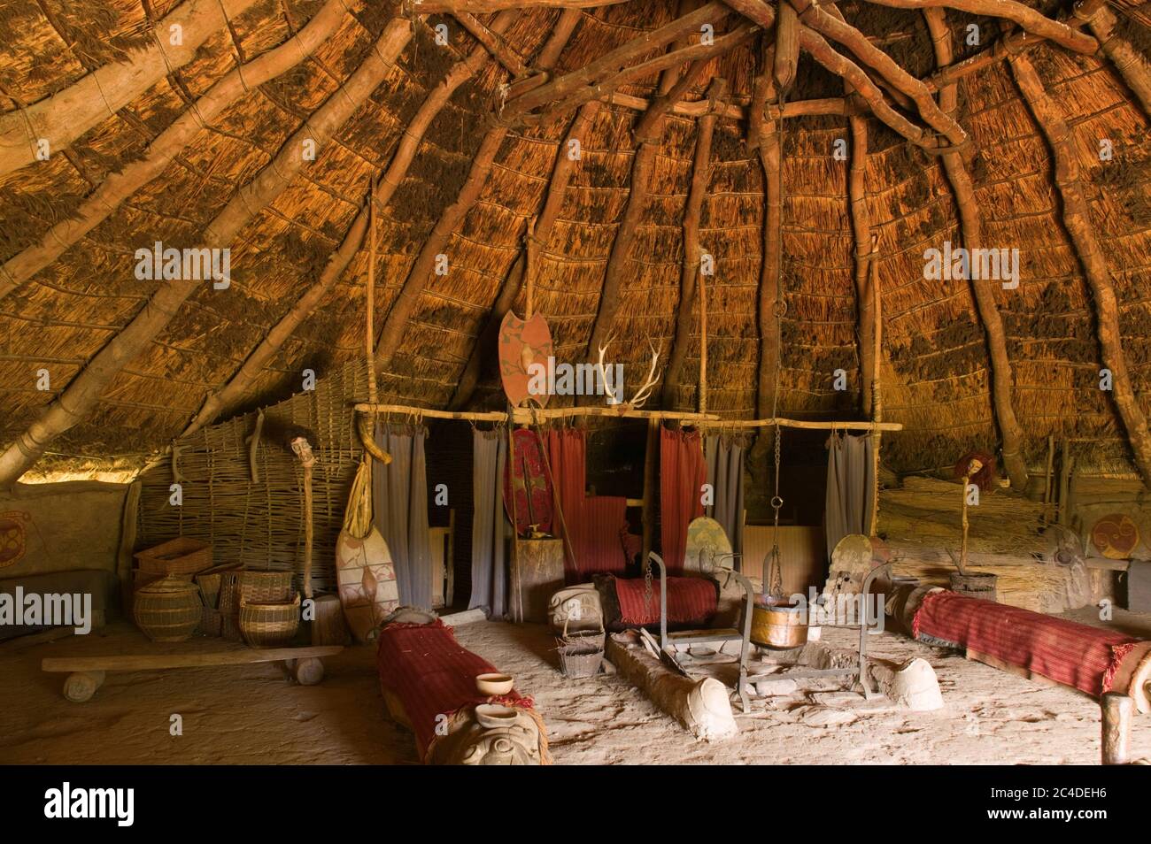 Castell Henllys Iron Age Fort Fishguard Pembrokeshire Wales Stock Photo