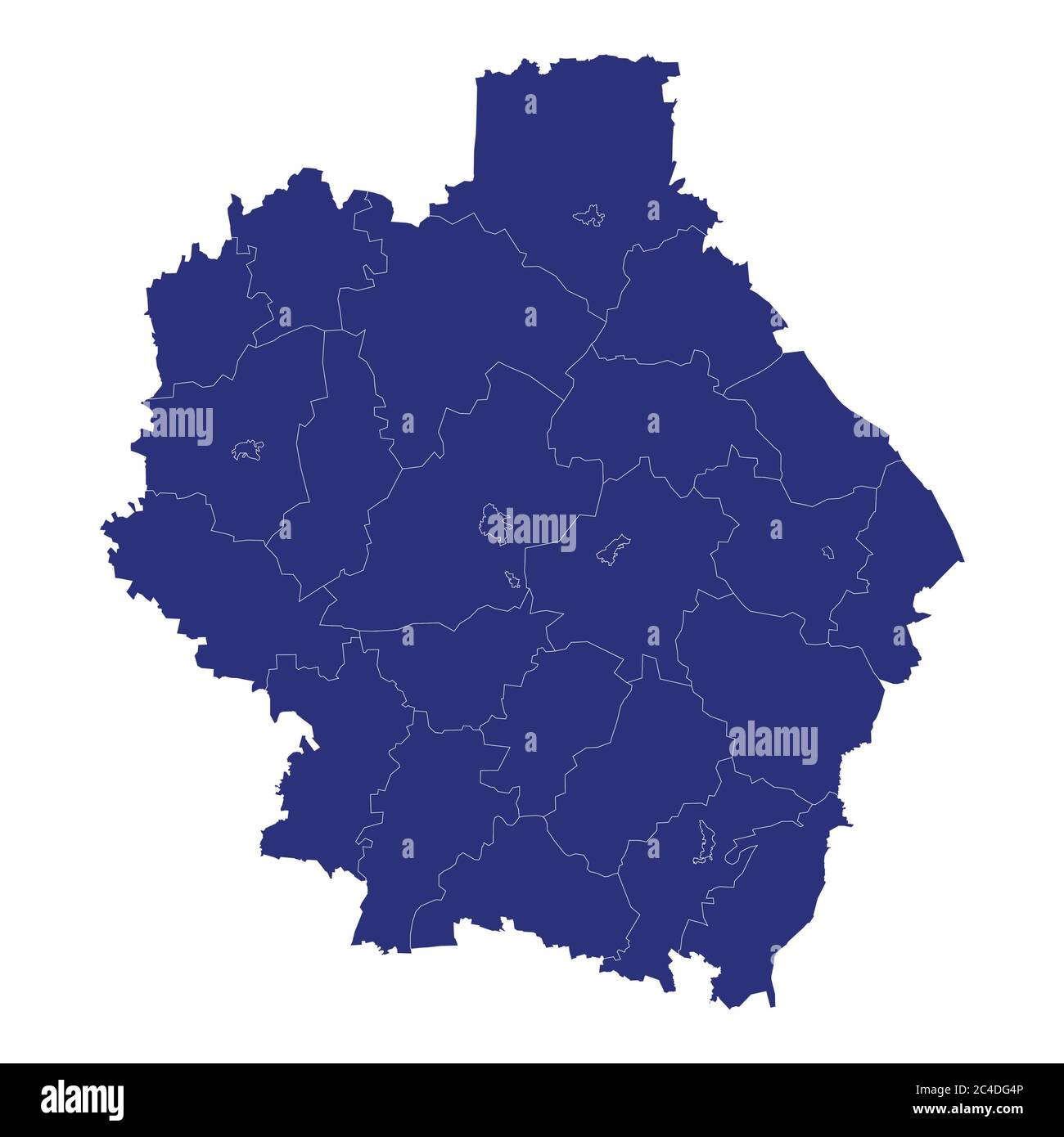 High Quality map of Tambov Oblast is a region of Russia with borders of ...