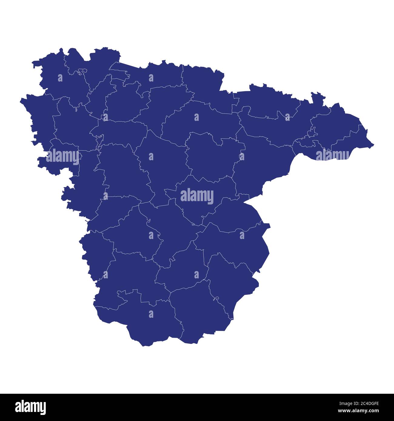 High Quality map of Voronezh Oblast is a region of Russia with borders