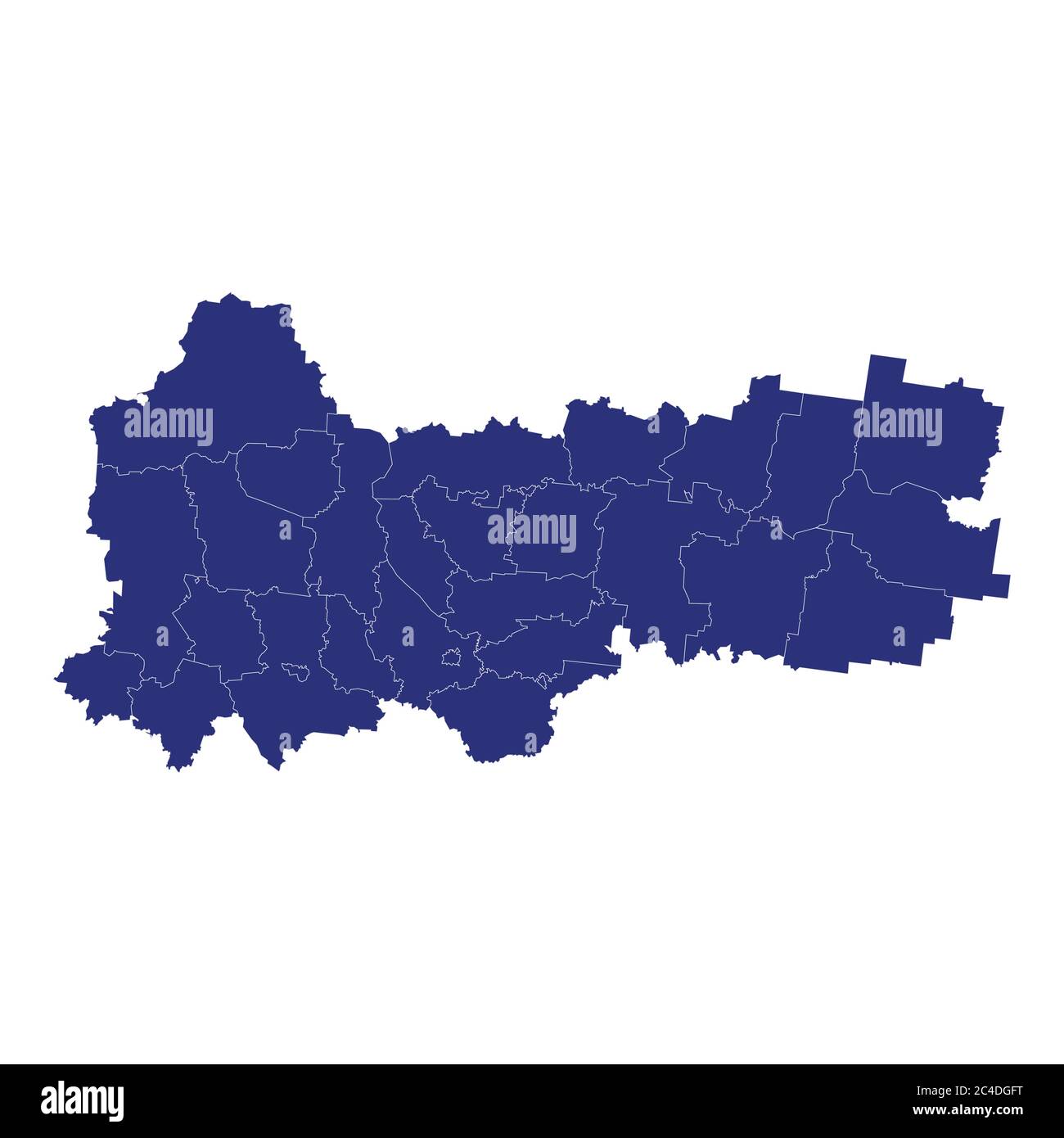 High Quality map of Vologda Oblast is a region of Russia with borders ...