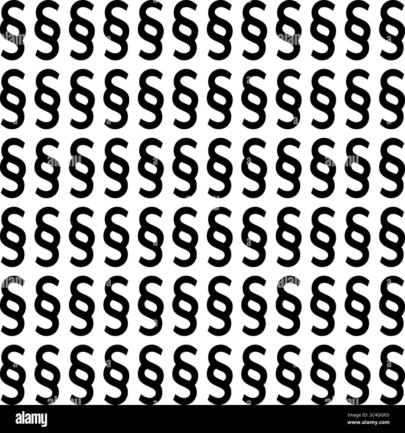 Section signs seamless pattern. Vector paragraph marks background. Legal code or law theme. Stock Vector