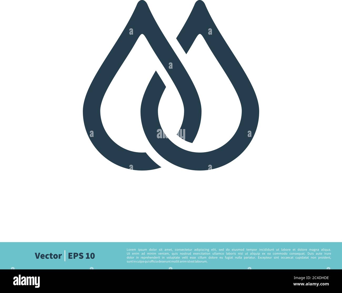 Drop Water Line Art Icon Vector Logo Template Illustration Design ...