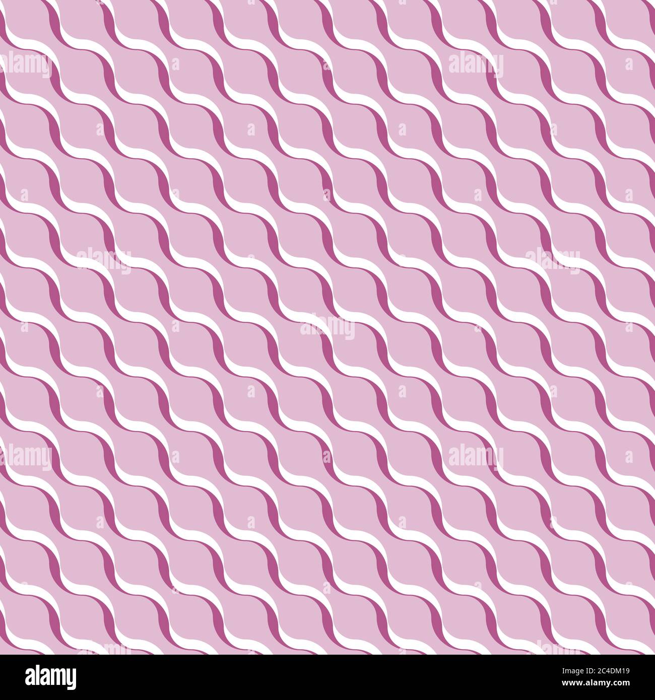Pink abstract wavy 3D-like background. Vector seamless pattern Stock ...