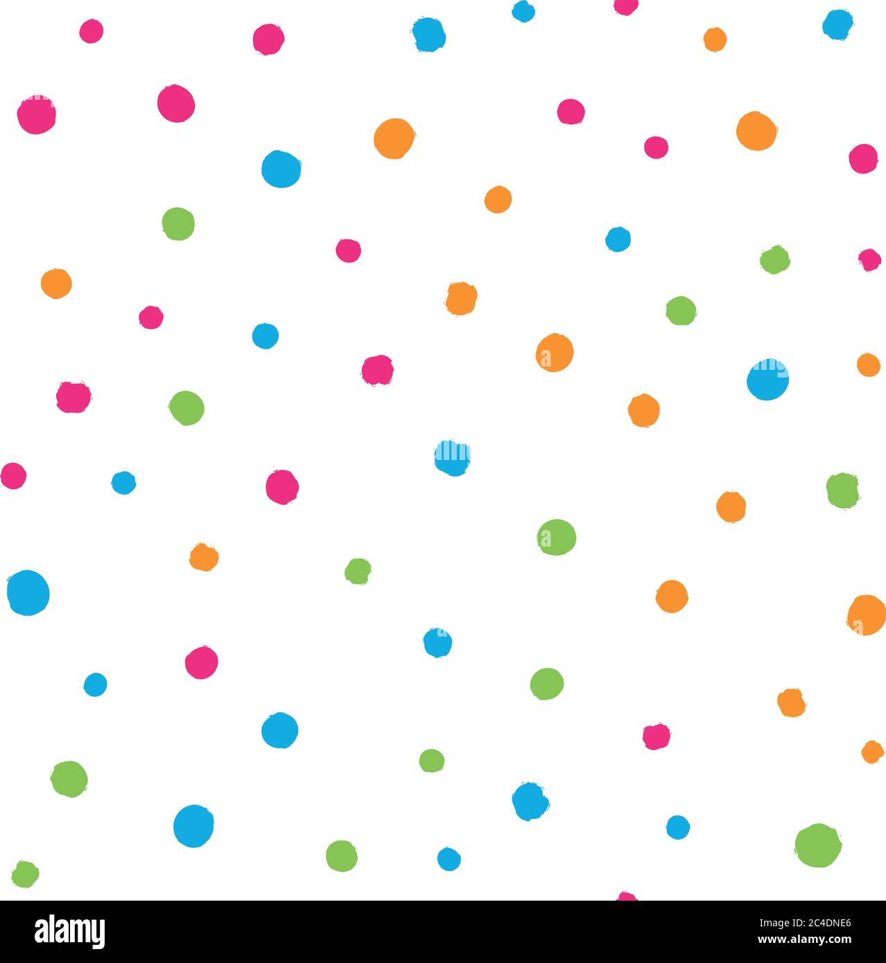 Scattered colorful brush dots. Seamless background pattern. Abstract vector wallpaper. Stock Vector
