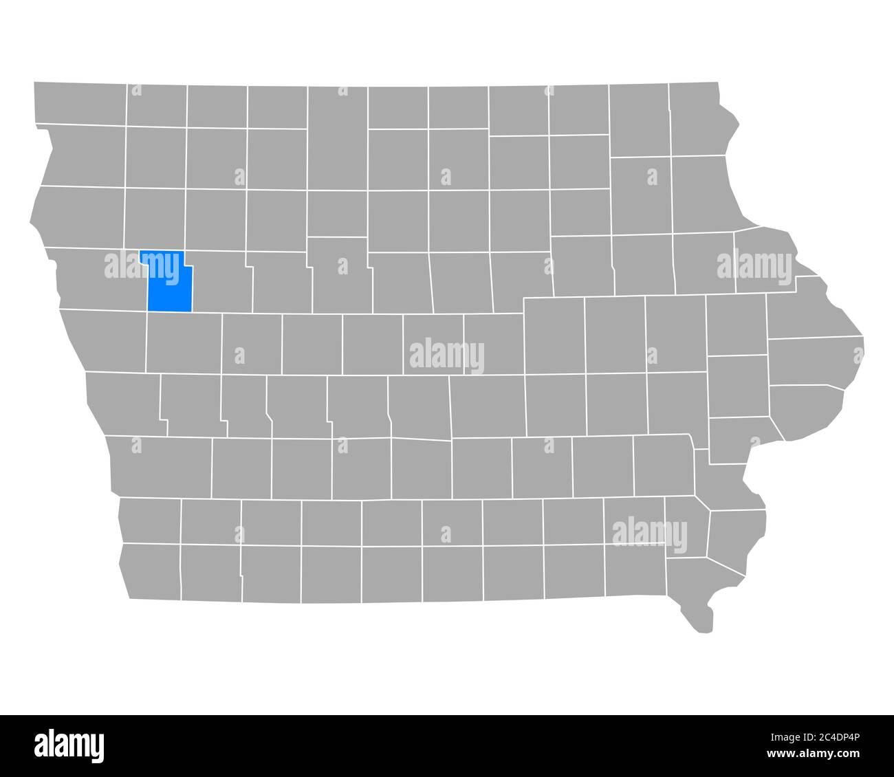Map of Ida in Iowa Stock Photo Alamy