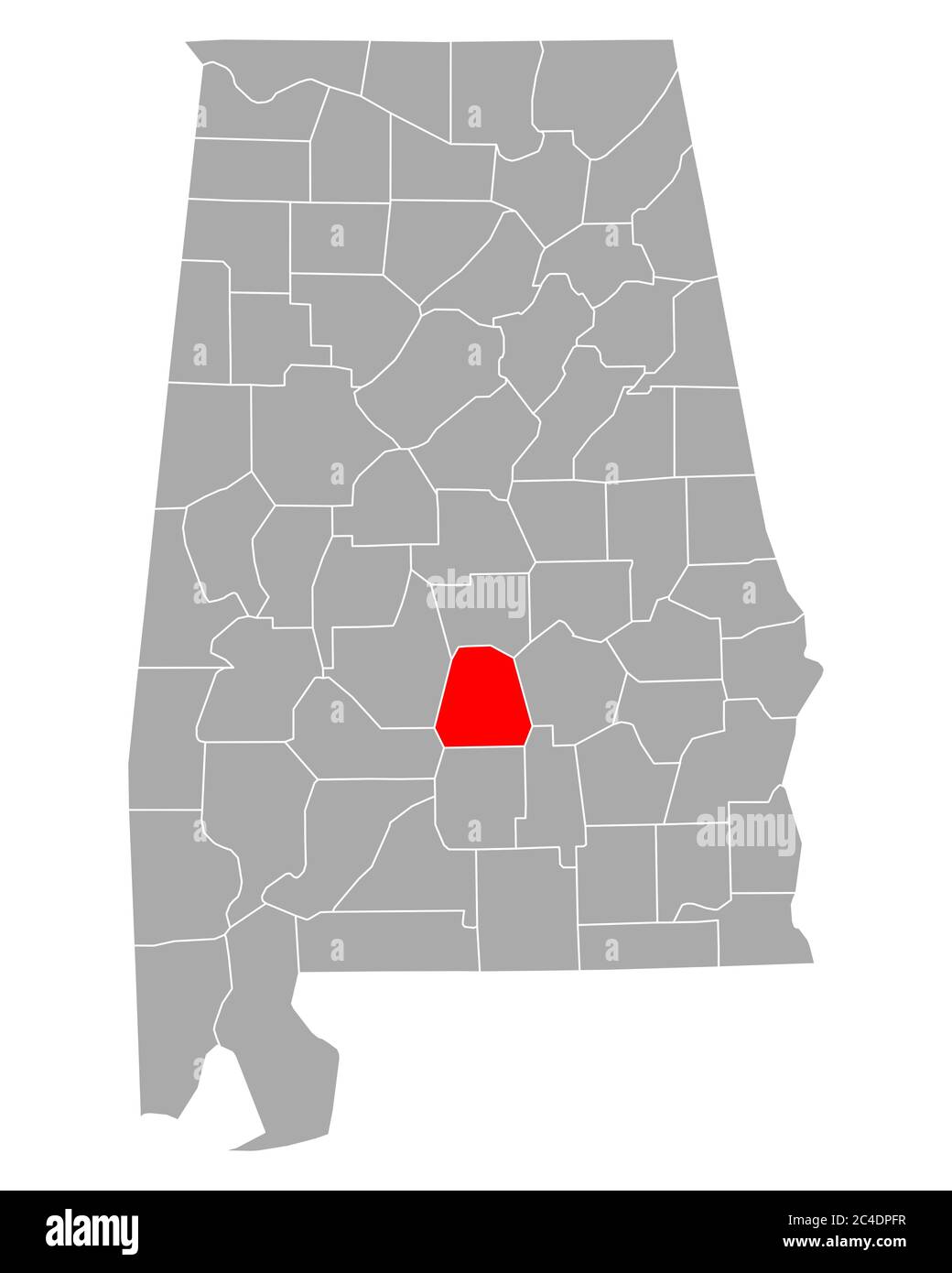 Map of Lowndes in Alabama Stock Photo Alamy