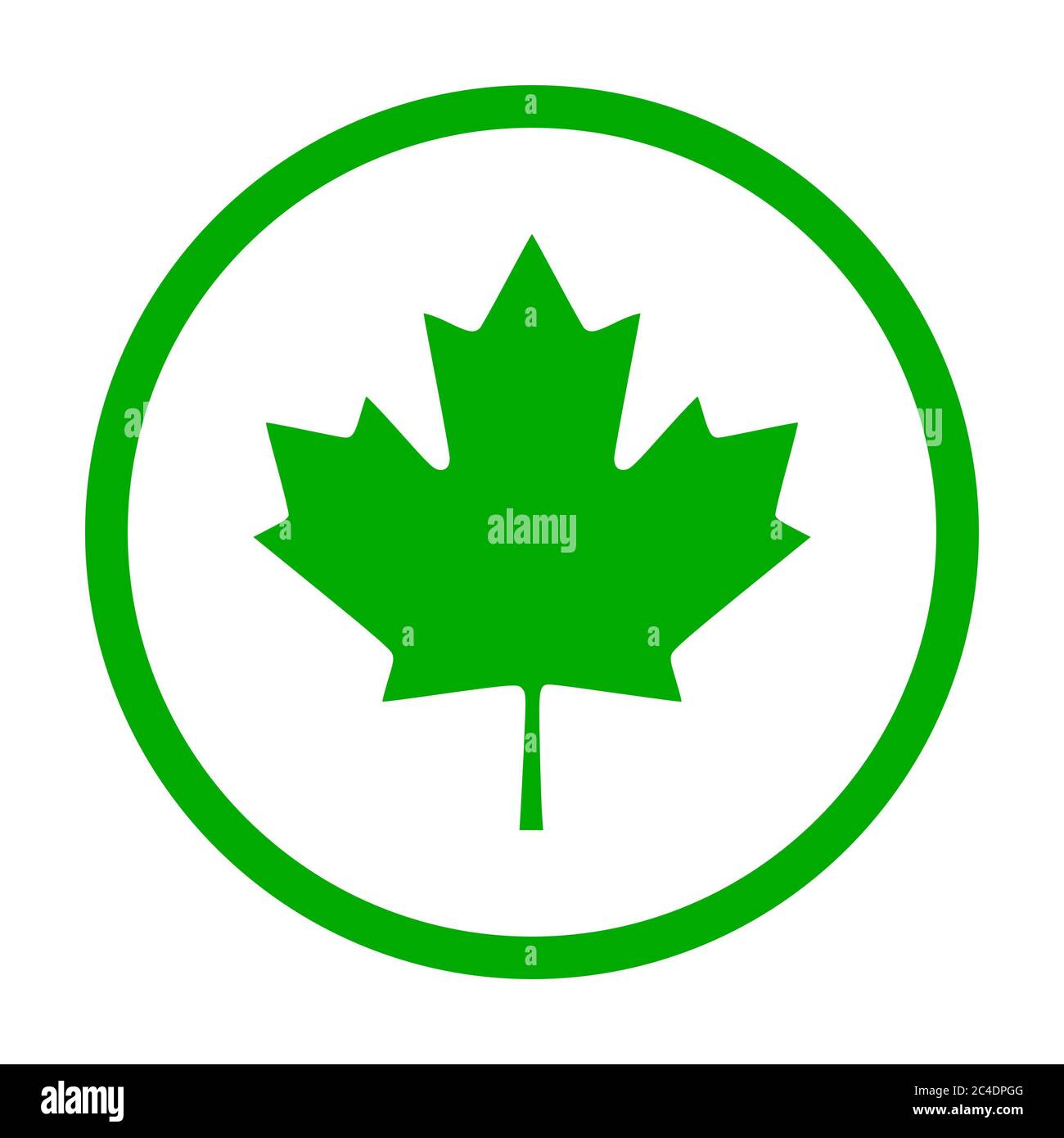 Maple leaf and circle Stock Photo - Alamy