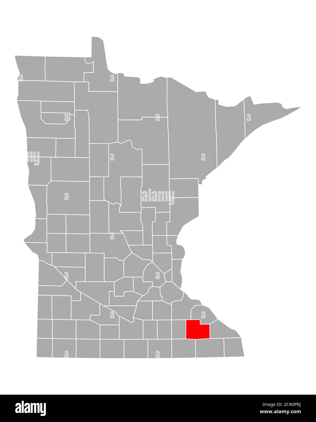 Map of Olmsted in Minnesota Stock Photo Alamy