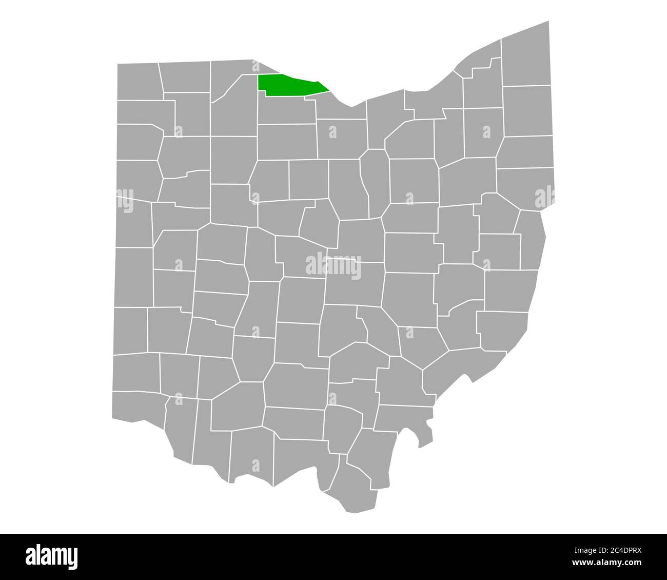 Map of Ottawa in Ohio Stock Photo Alamy