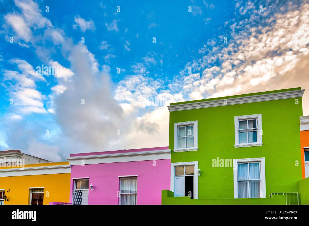 Houses in Bo-Kaap, Cape Town, South Africa Stock Photo