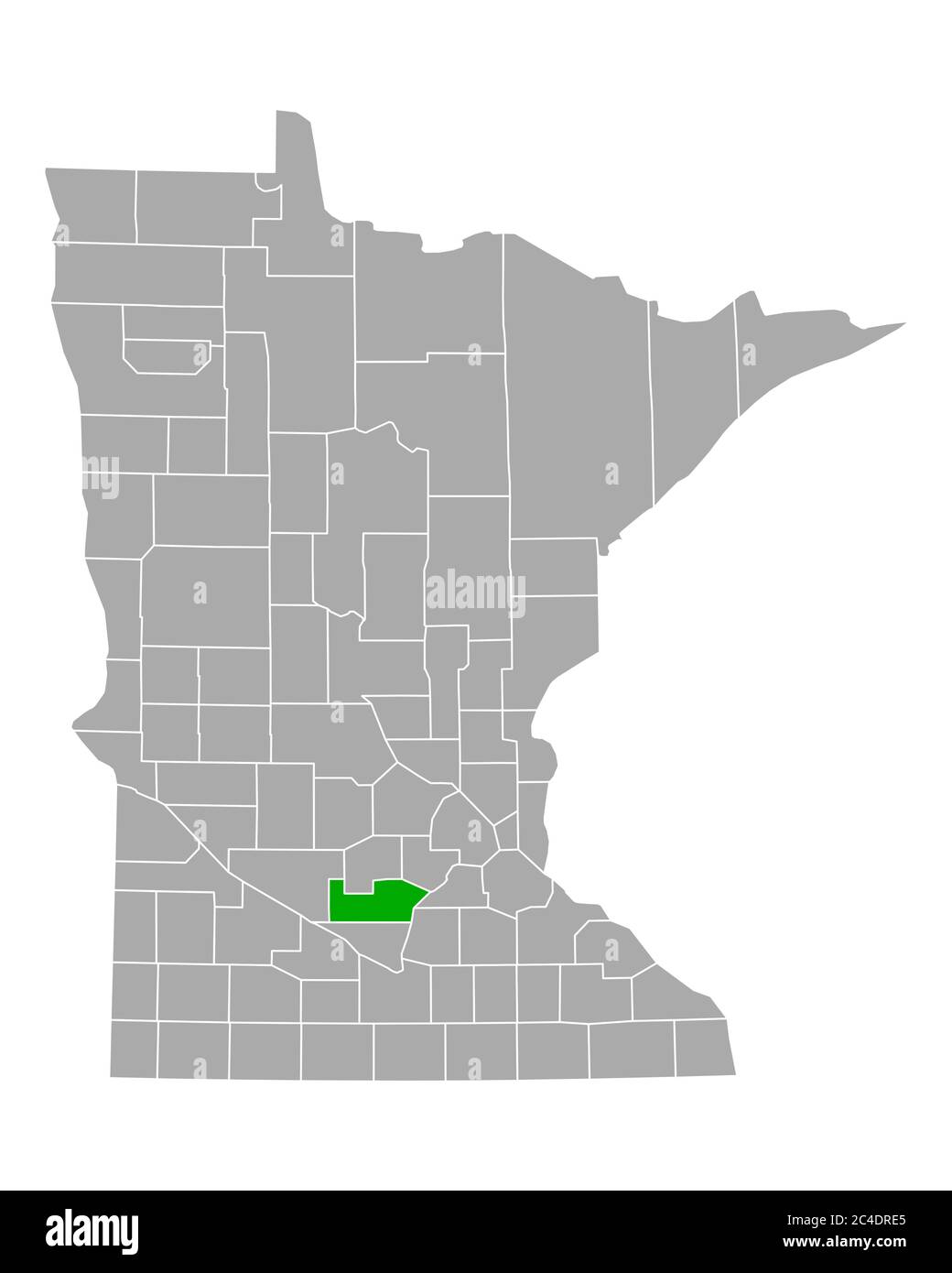 Map of Sibley in Minnesota Stock Photo Alamy