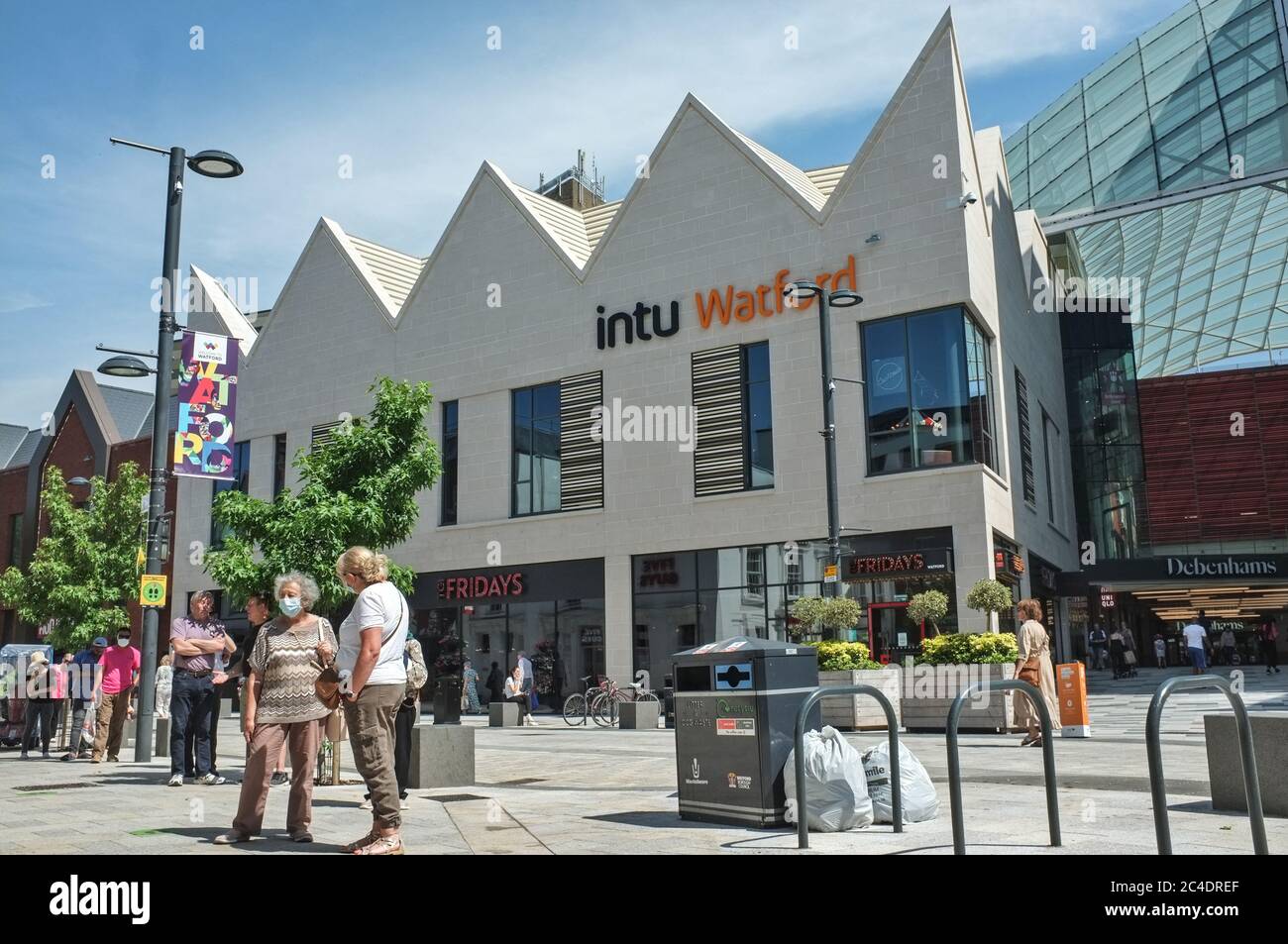 INTU shopping centre in Watford Hertfordshire, UK, Shopping centre giant Intu on brink of administration, 26TH JUNE 2020 Stock Photo