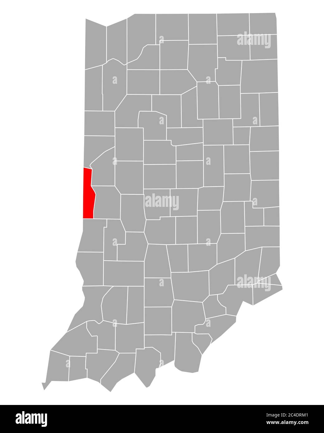 Map of Vermillion in Indiana Stock Photo