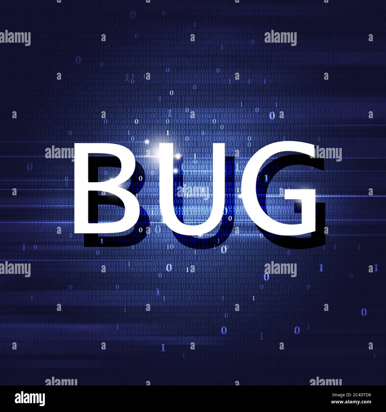 digital bug networking computer system error and binary coding numbers ...