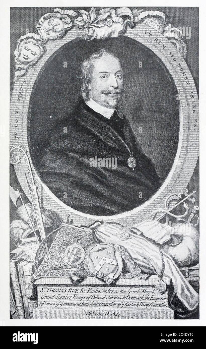 Sir Thomas Roe (c. 1581–1644), an English diplomat of the Elizabethan and Jacobean periods Stock Photo