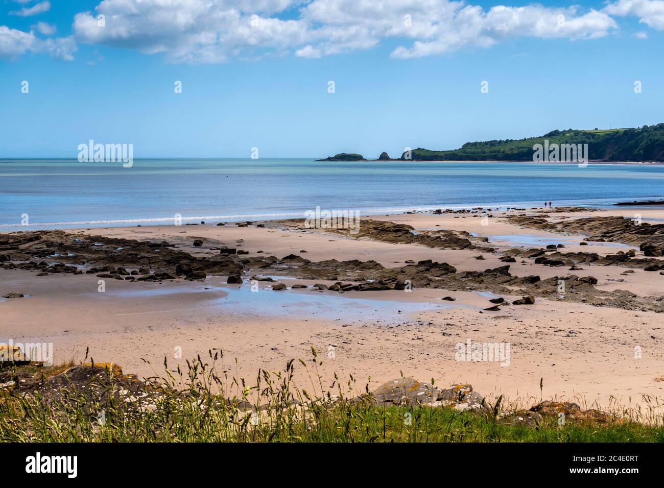 Wisemans Bridge Saundersfoot Pembrokeshire Wales looking towards Monkstone Point Stock Photo Alamy