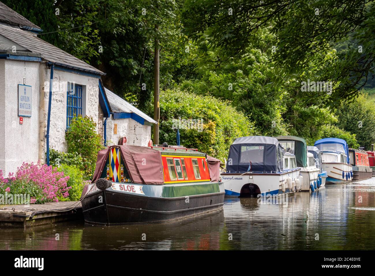 Govilon Wharf  Monmouthshire and Brecon Canal  Abergavennny Monmouthshire Wales Stock Photo