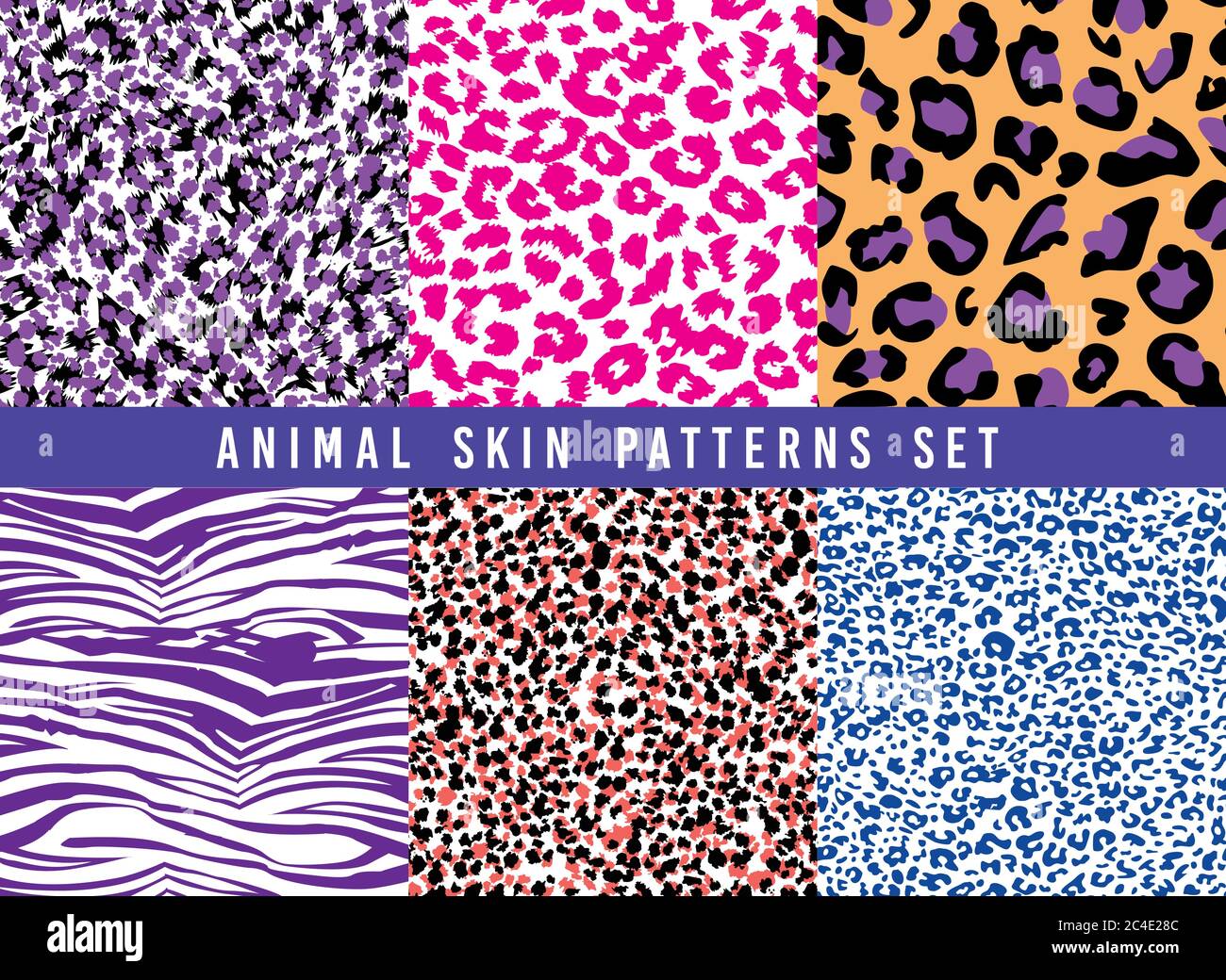 set of animal print vector patterns Stock Vector Image & Art - Alamy