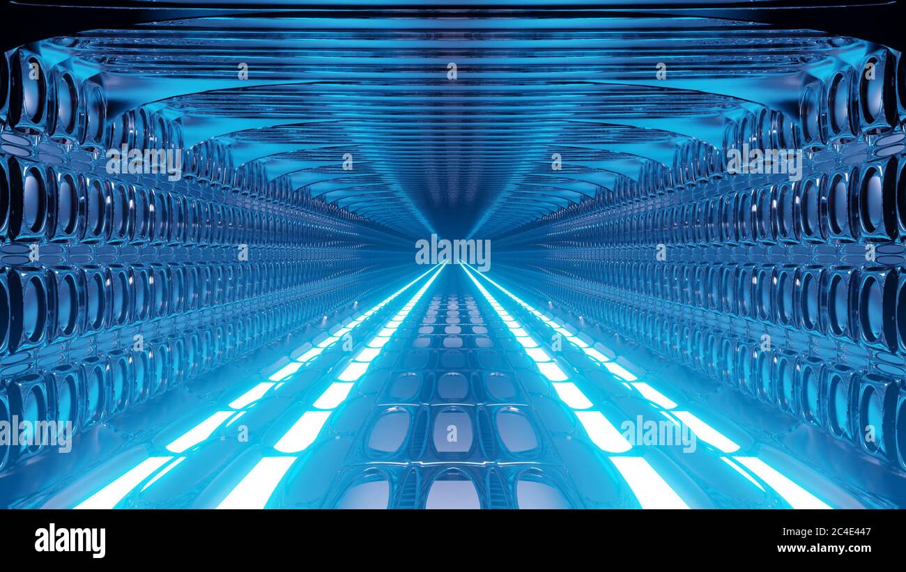 Cosmic background of a 3D rendering of blue lights - perfect for a ...