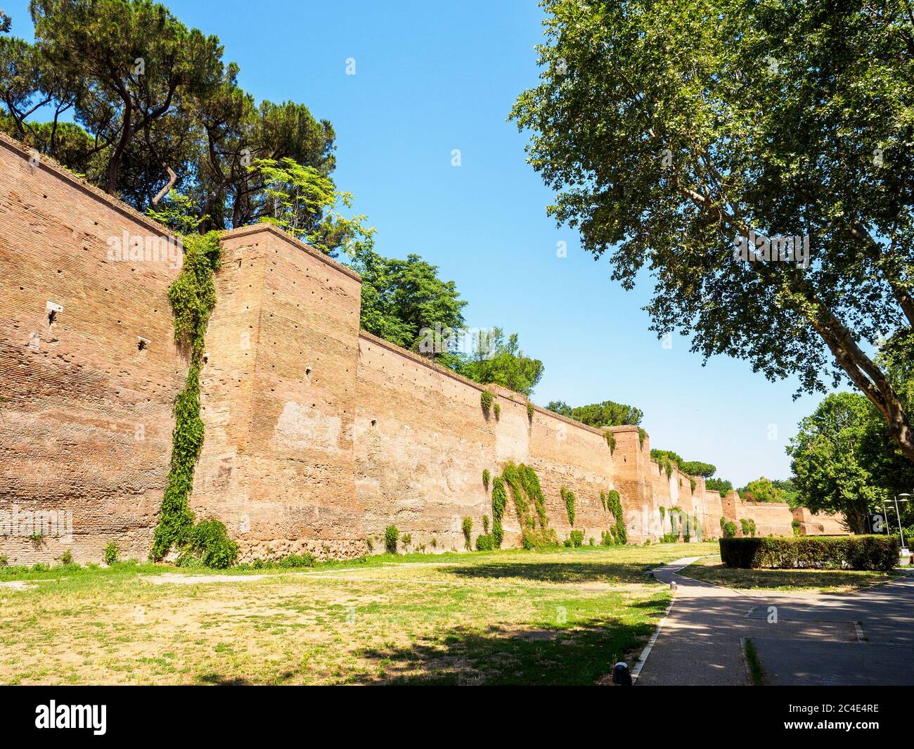 Aurelian walls - Rome, Italy Stock Photo