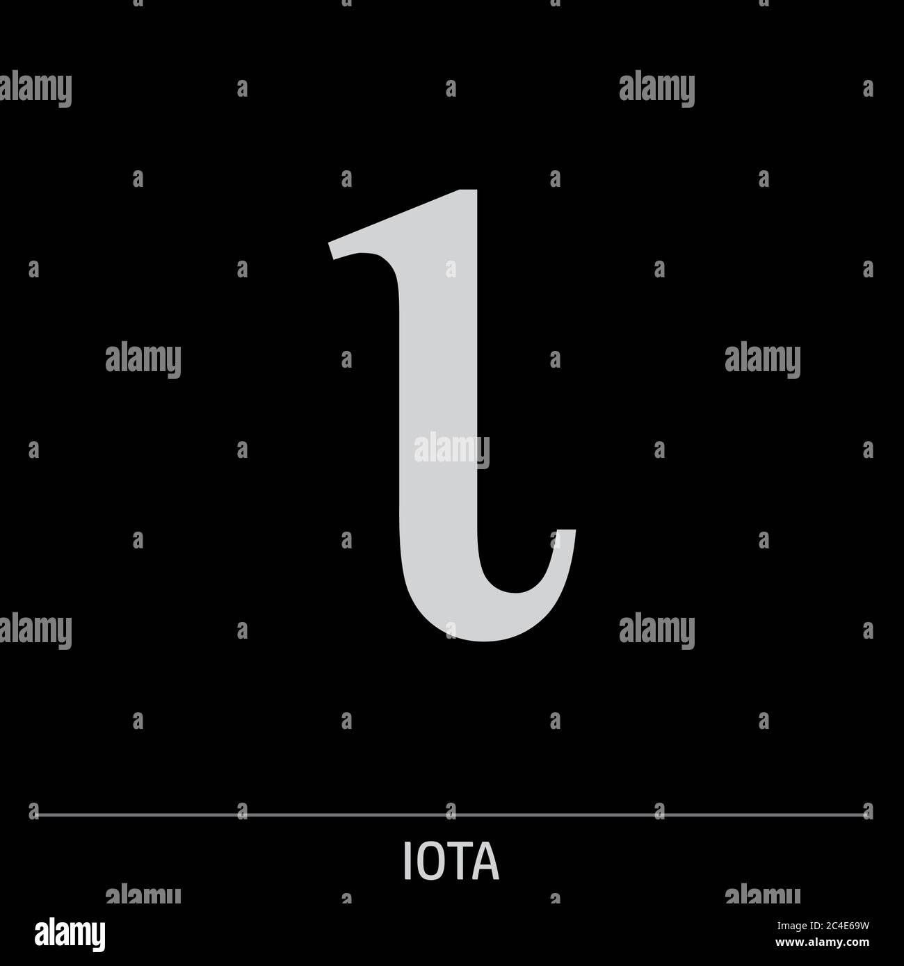 Iota greek letter icon Stock Vector