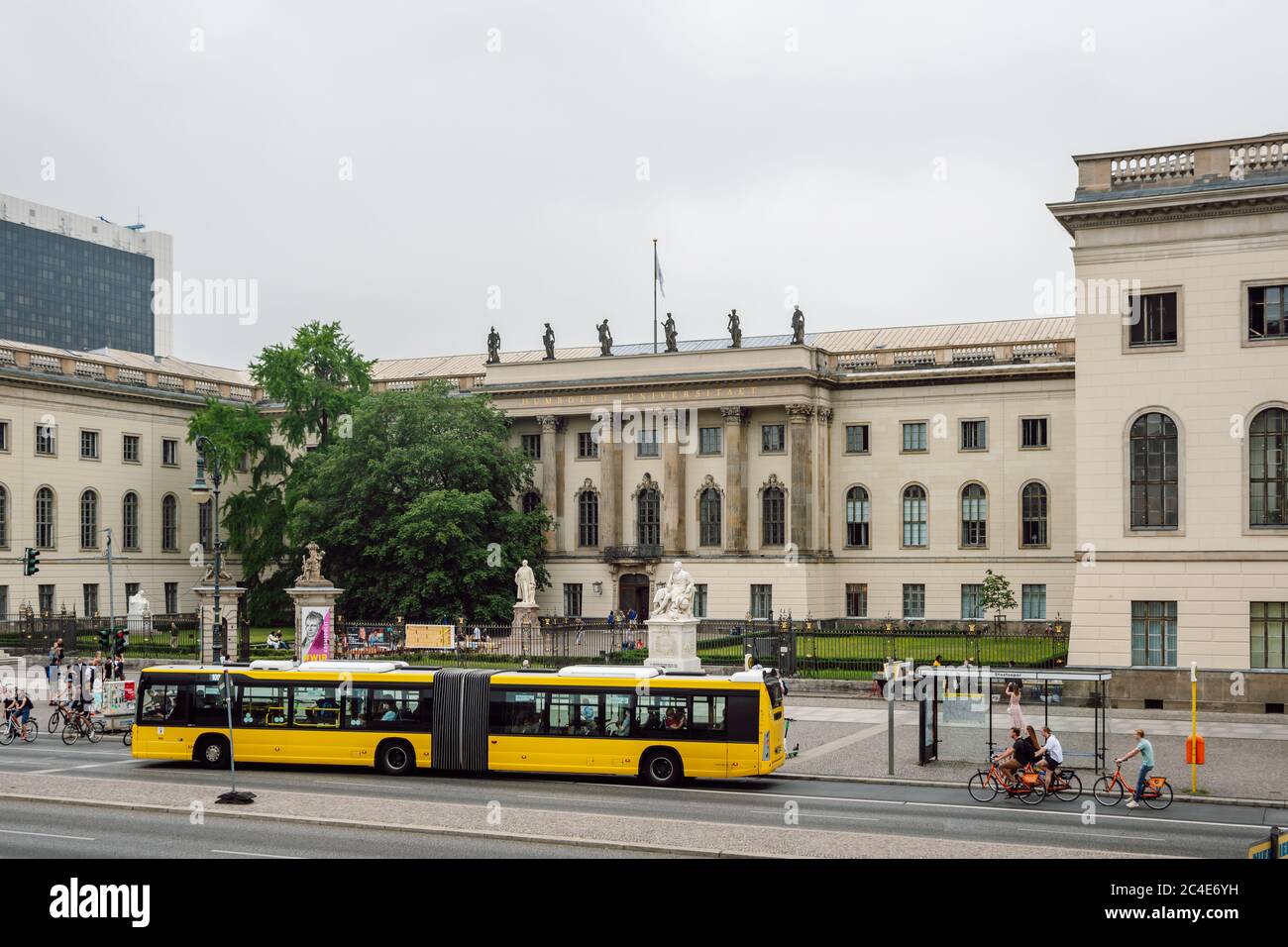 Main building of the Humboldt university in Berlin at the boulevard Unter den Linden. Stock Photo