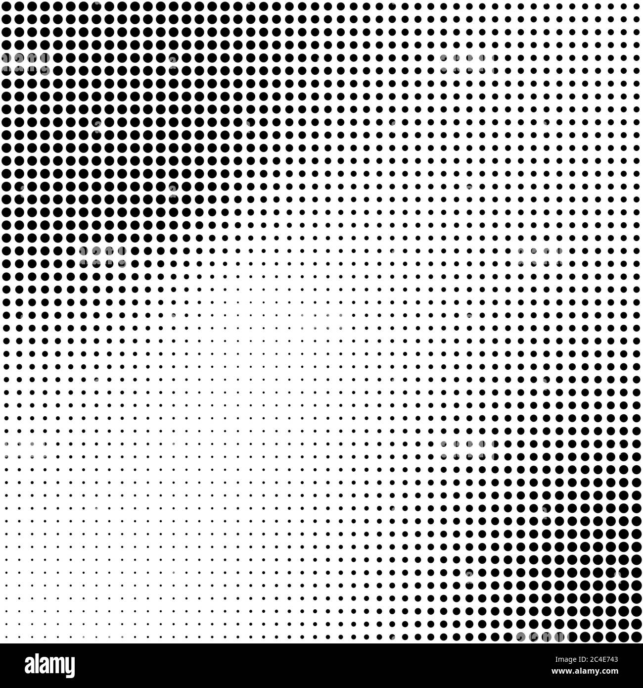 Abstract halftone background in black and white. Dotted vector pattern ...