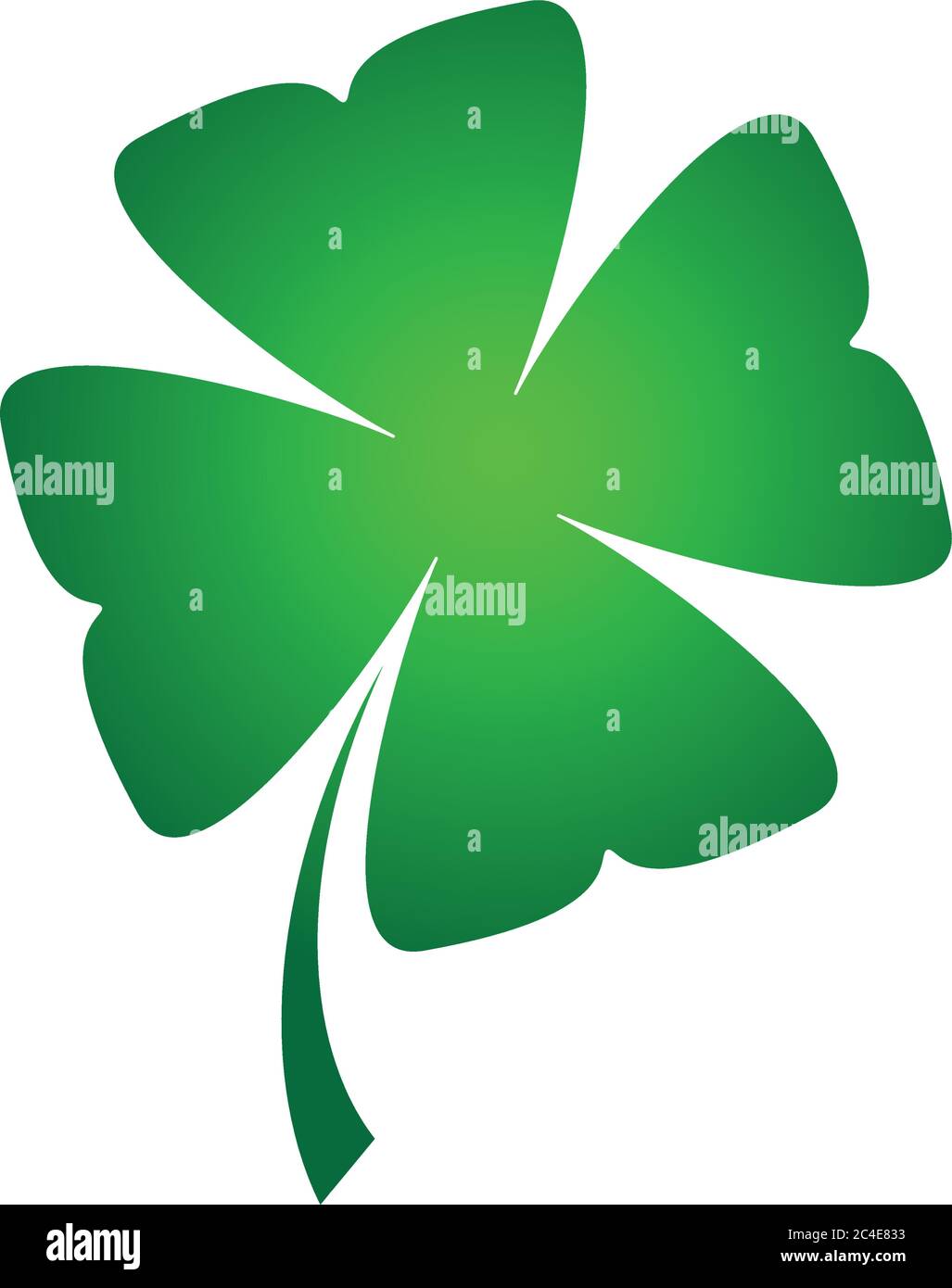 Clover silhouette sign good luck Royalty Free Vector Image