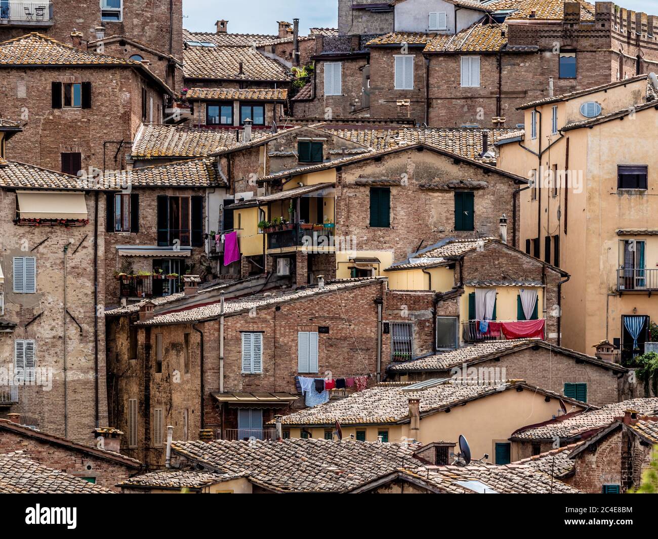 Traditional Houses And Apartments In Siena Italy Stock Photo Alamy