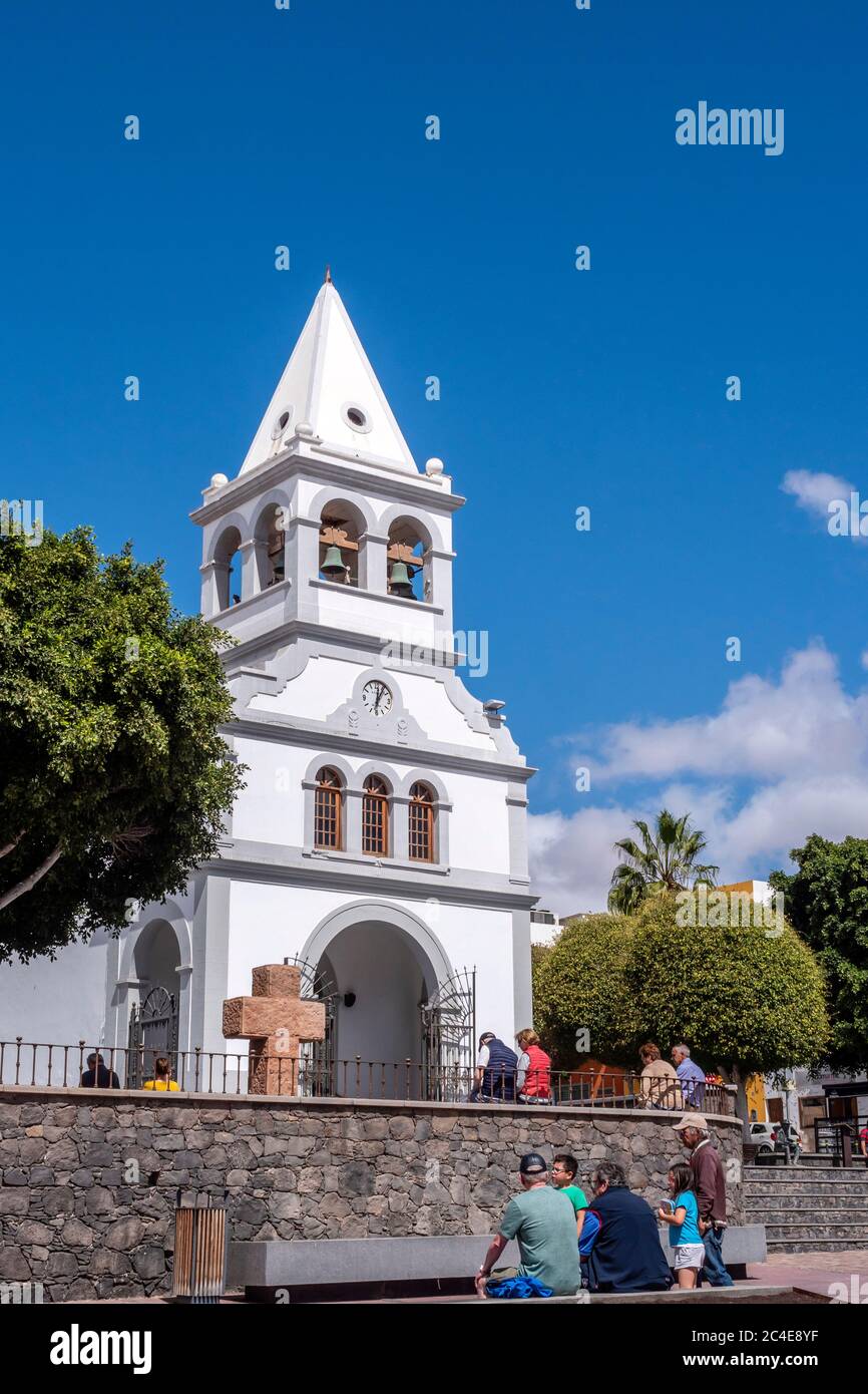 Parish church of Nuestra Senora del Rosario Puerto del Rosario Fuerteventura Canary Islands Spain Stock Photo