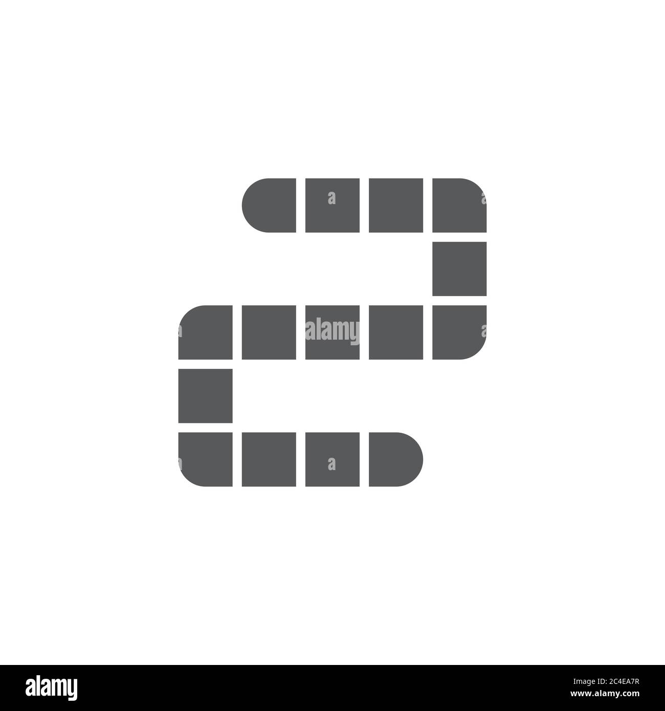 Pathway board game icon symbol isolated on white background Stock ...