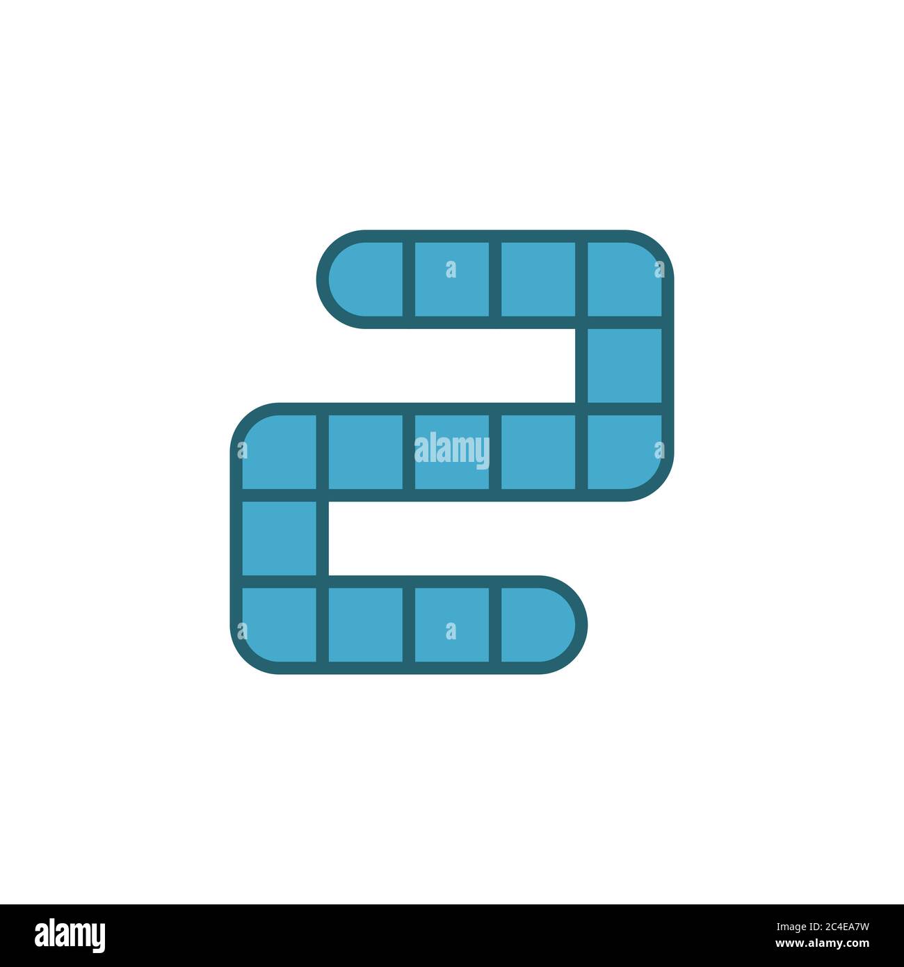 Pathway board game icon symbol isolated on white background Stock Vector