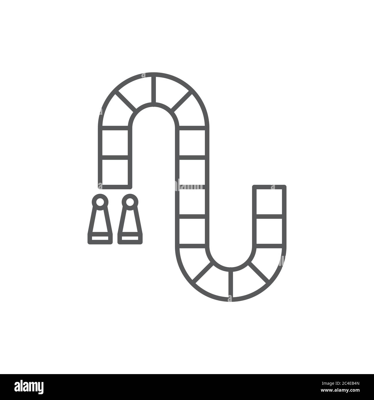 Pathway board game icon symbol isolated on white background Stock