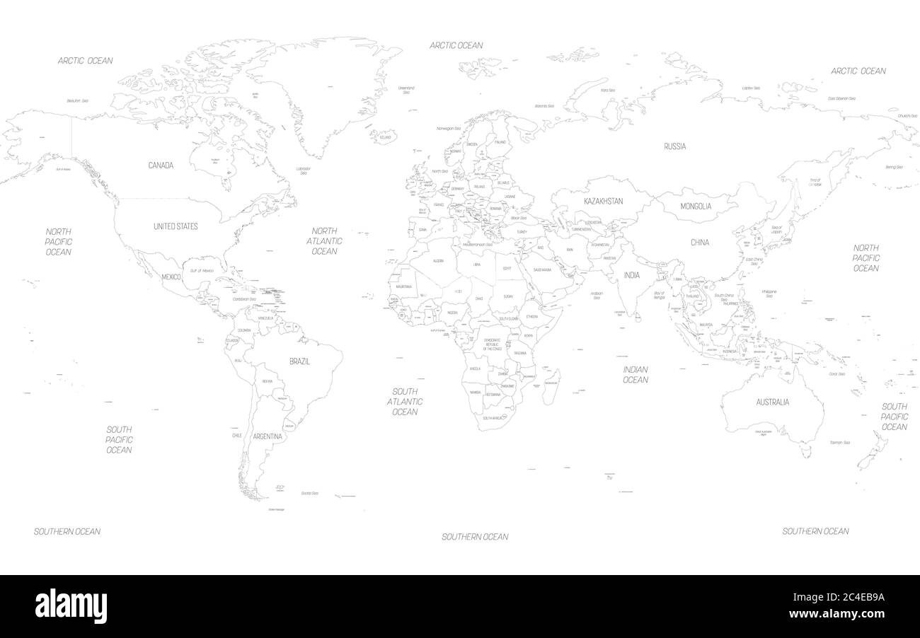 World Map With Country Names Black And White world-map-with-country-names-black-and-white