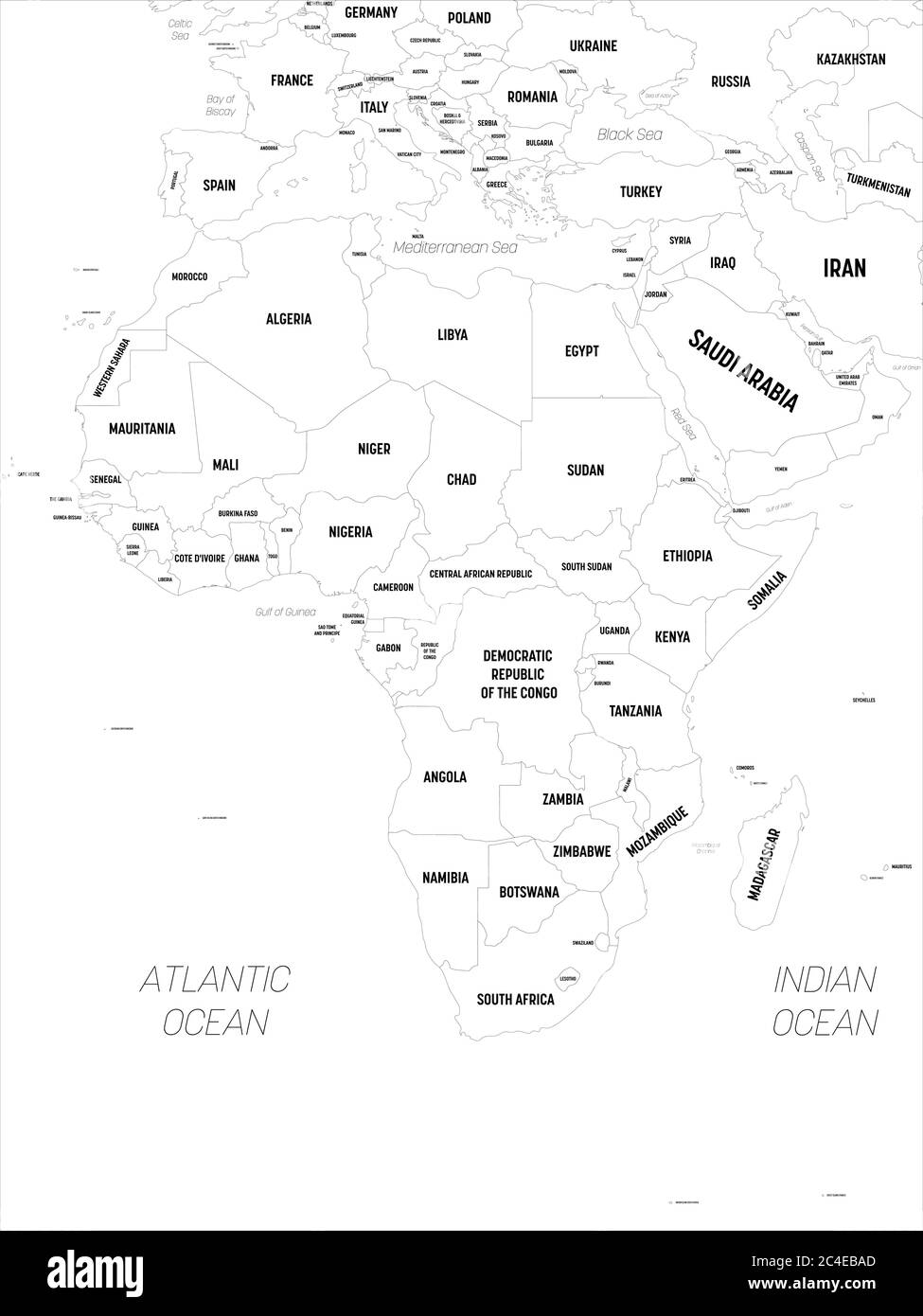 Blank Political Map Of Africa With Capitals Blank Political Map Of Africa With Capitals