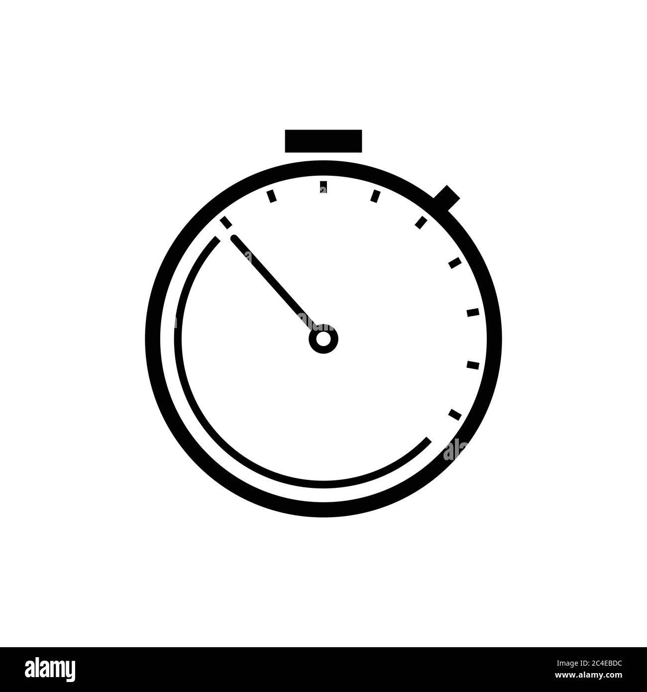 Stopwatch line icon. Design template vector Stock Vector Image & Art ...