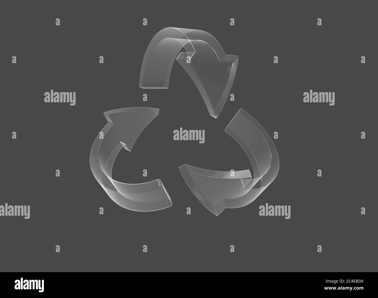 Recycling Symbol in transparent color Stock Photo