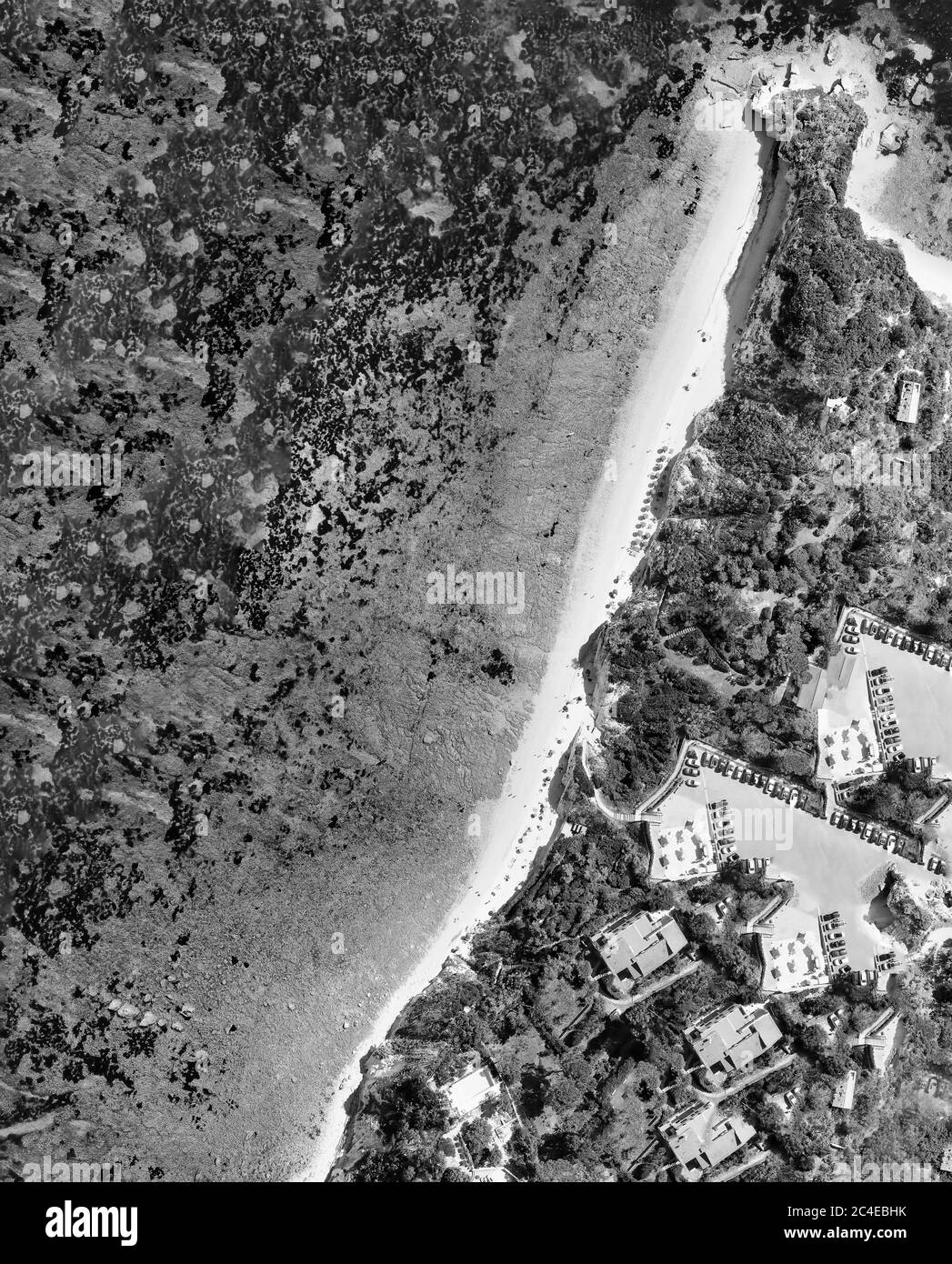 Elba Island, Italy. Amazing downward aerial view from drone of Capo Bianco  and Padulella Beach near Portoferraio Stock Photo - Alamy