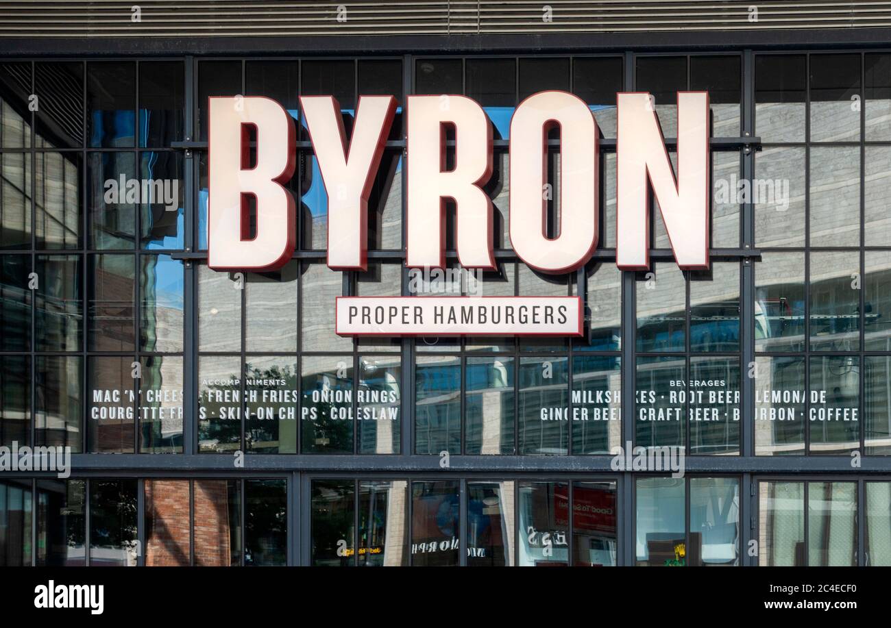 Byron restaurant in Liverpool featuring 'proper hamburgers' Stock Photo
