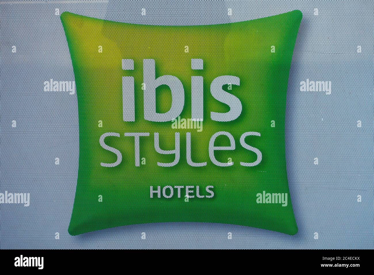 Ibis Styles Hotels logo in Liverpool Stock Photo