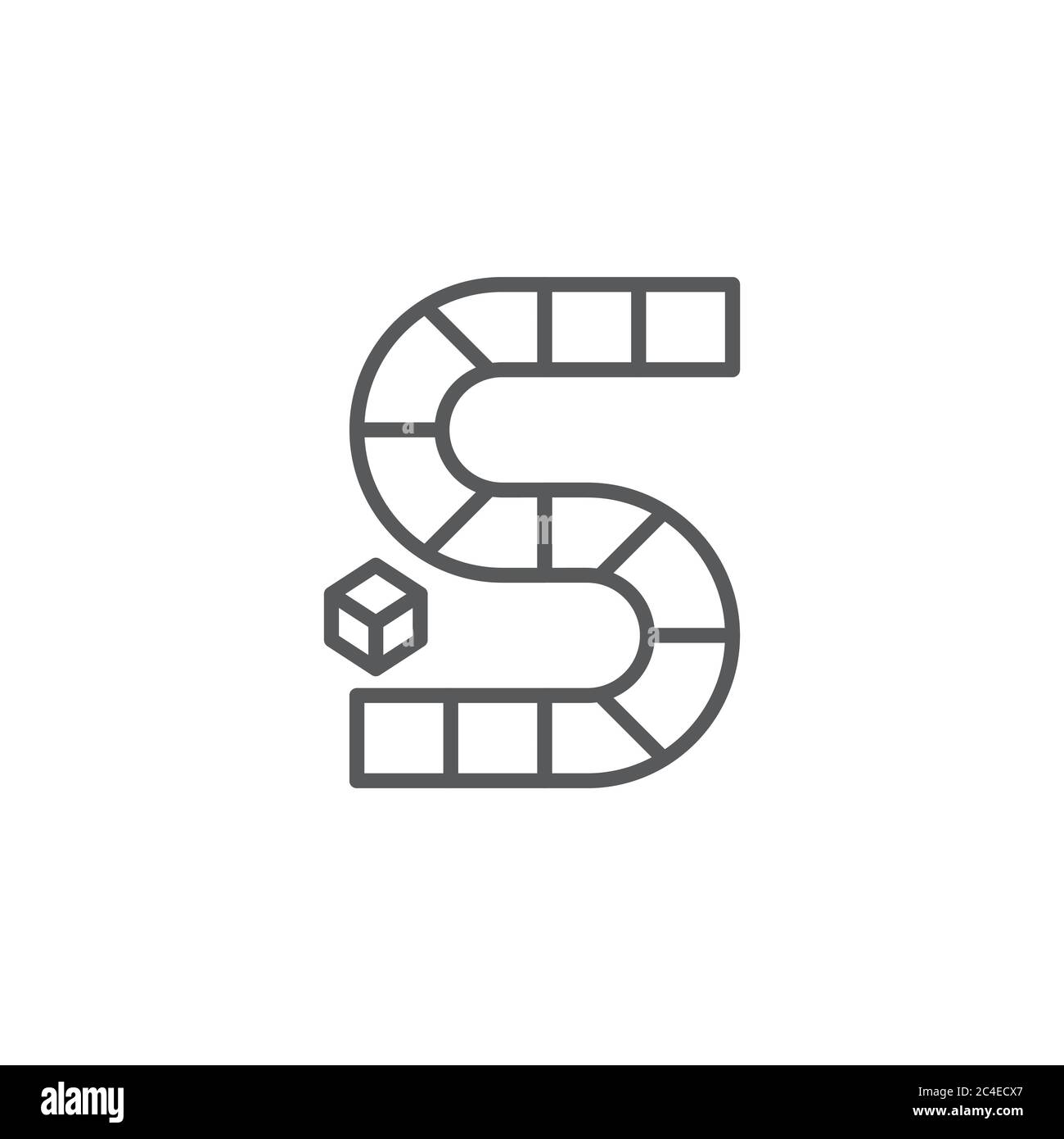 Pathway board game icon symbol isolated on white background Stock Vector