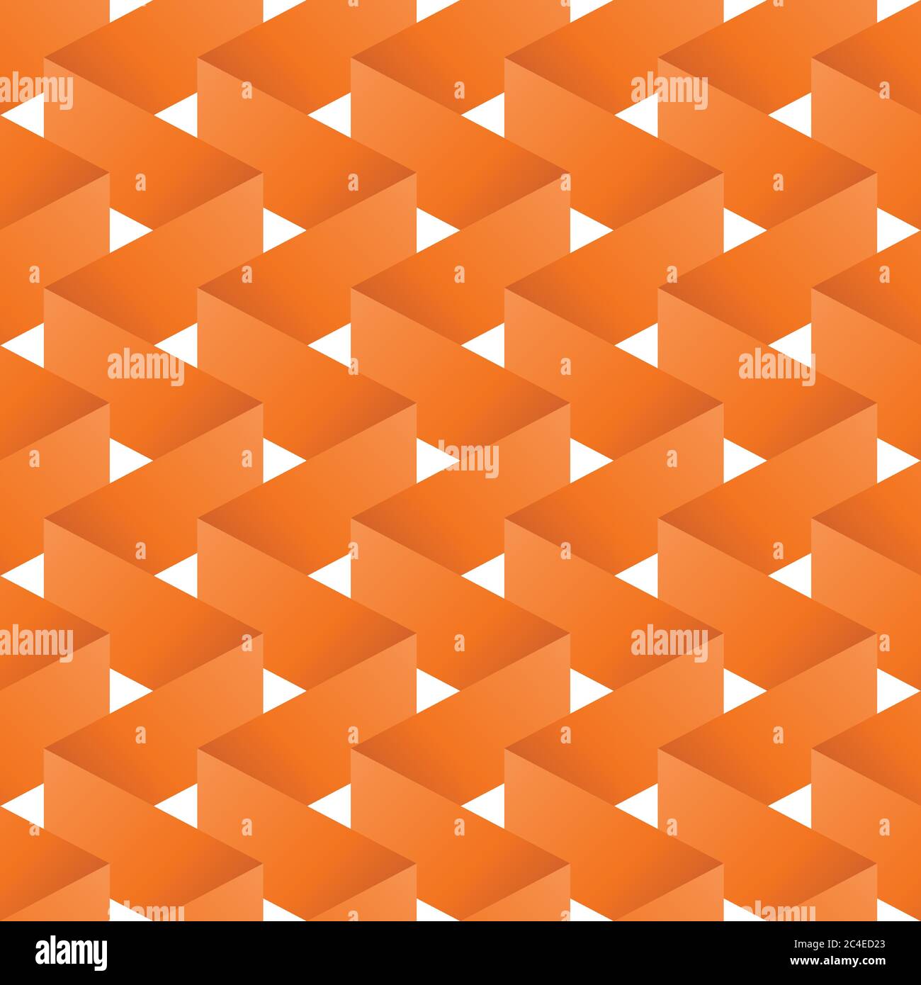 Paper ribbon seamless pattern. Orange vector illustration Stock Vector ...