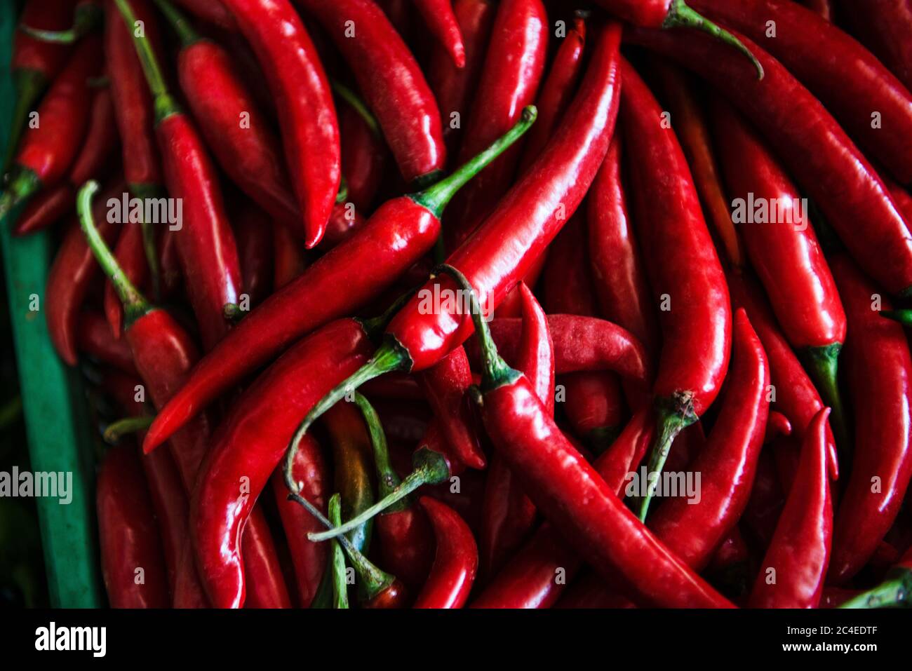 red hot chili peppers for sale at central market, Phnom Penh, Cambodia ...