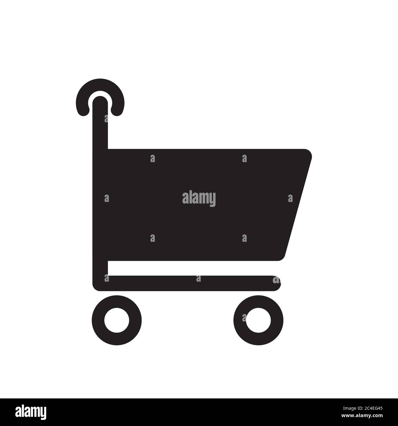 shopping cart icon on a white isolated background. Vector image Stock Vector