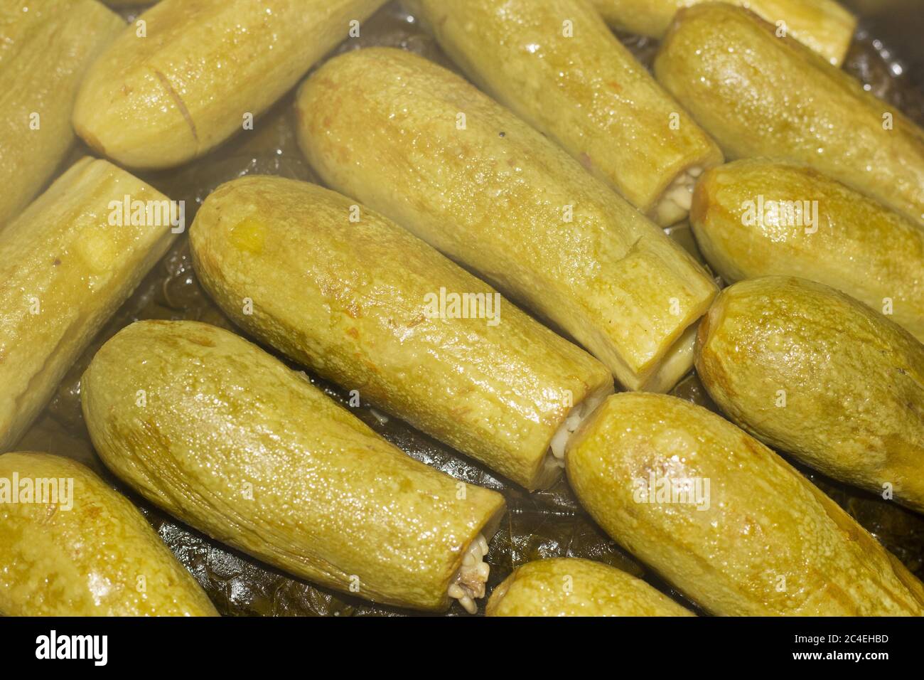 stuffed grape leaves and zucchini Stock Photo Alamy